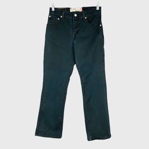 Levis 550 Womens Relaxed Fit Boot Cut Jeans Black Stretch Cotton size 6 Short